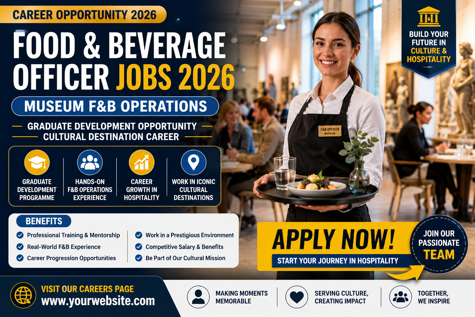 Food and Beverage Officer Jobs 2026 | Museum F&B Operations | Graduate Development Opportunity | Cultural Destination Career