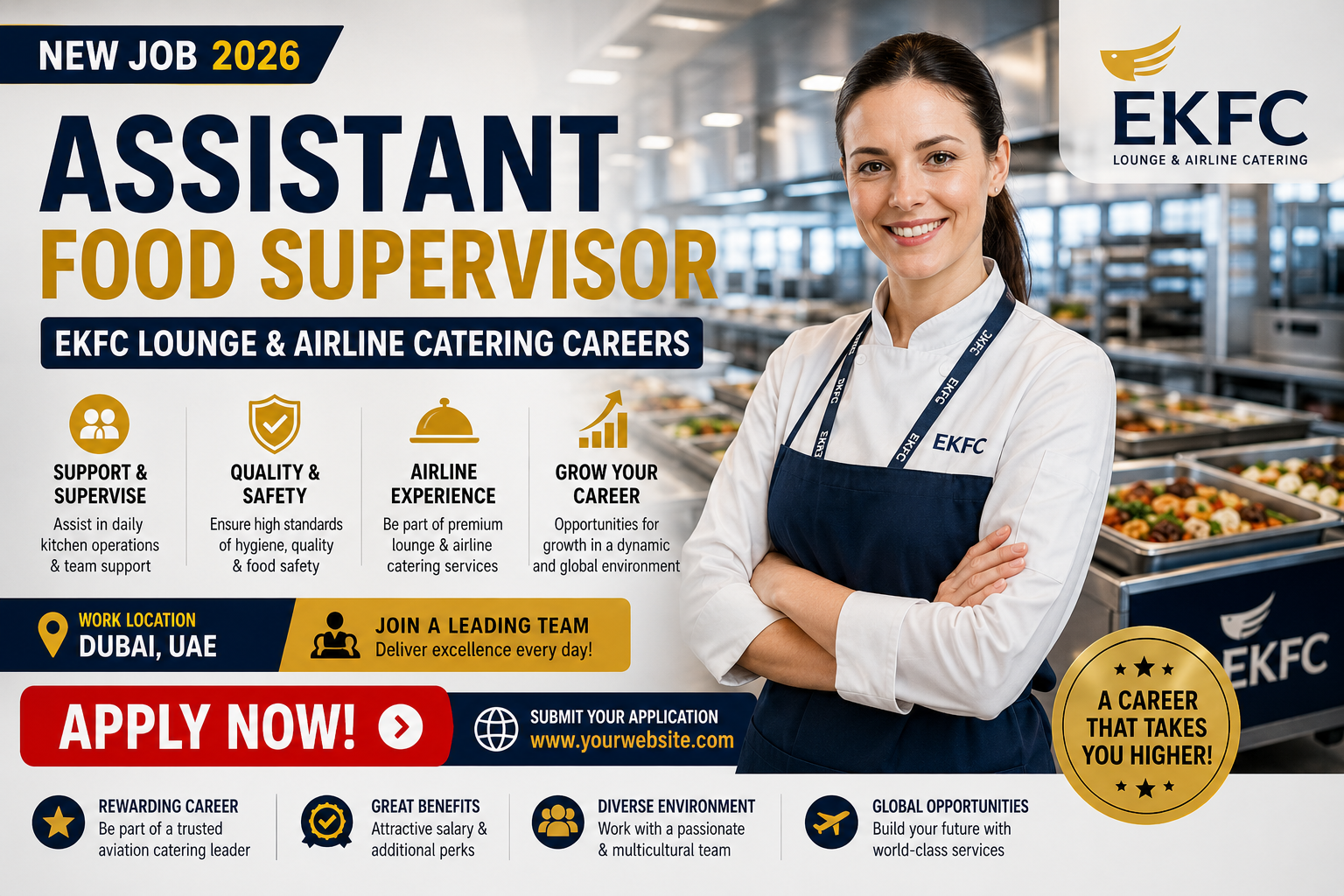 Assistant Food Supervisor Jobs – EKFC Lounge & Airline Catering Careers2026
